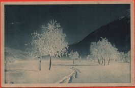 ENGADIN Serie Wintermorgen - gel. 1931 v. St. Moritz