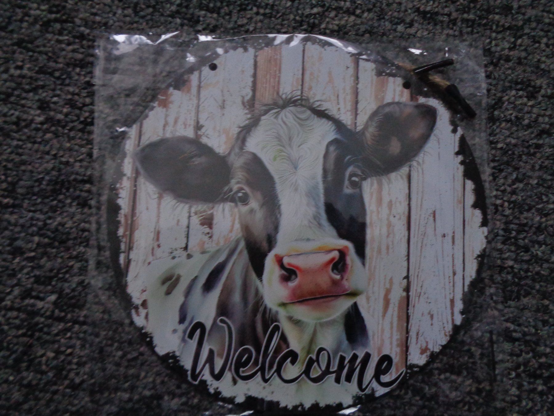 Insegne: Welcome Schild mit Kuh (Holz) – Nuovo e nell'imballaggio originale da Langenbruck venduto da Gumsi 3