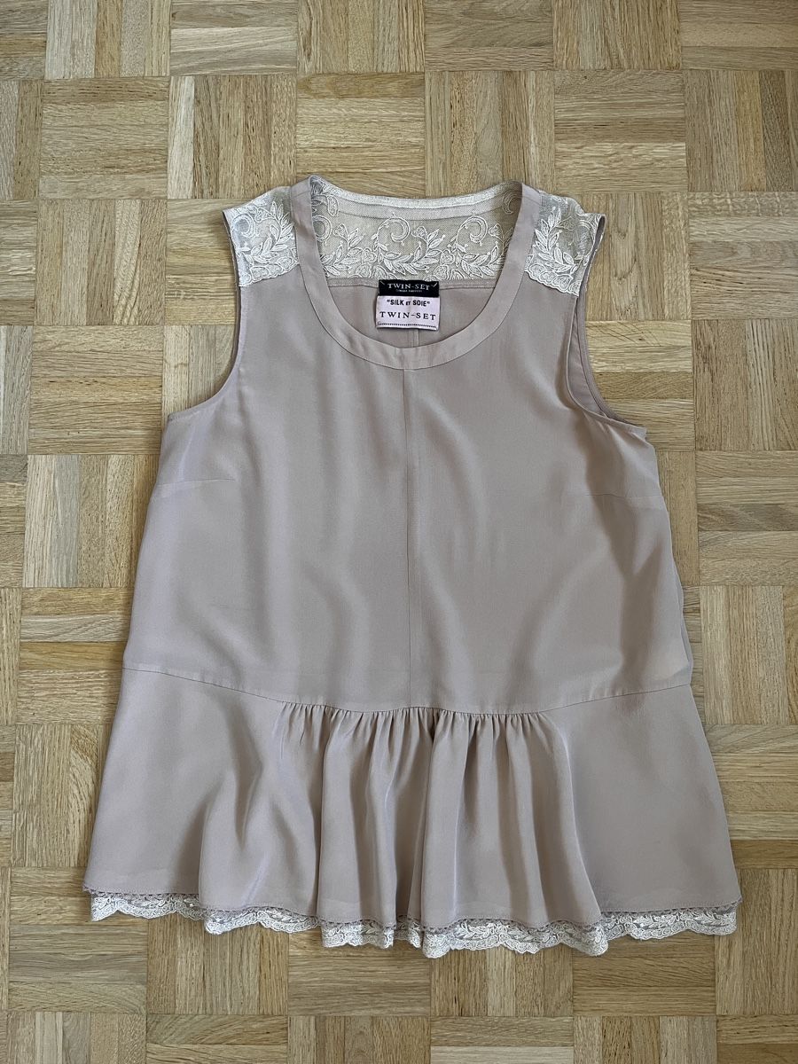 Twinset Top: Twin-Set Top Grösse S, Seide/Viskose mit Spitze – Usato da Zürich venduto da Kleanthy 5