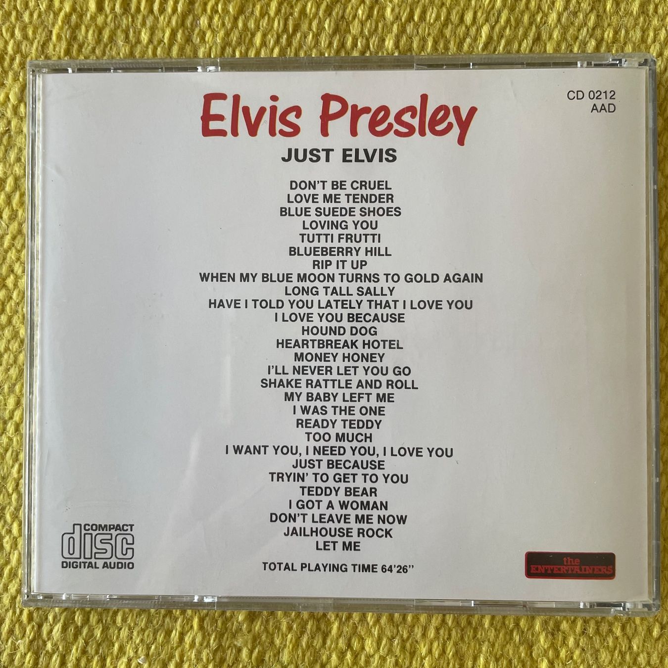 CD: ELVIS PRESLEY-JUST ELVIS – Usato da Rorschacherberg venduto da CD-Roli 1
