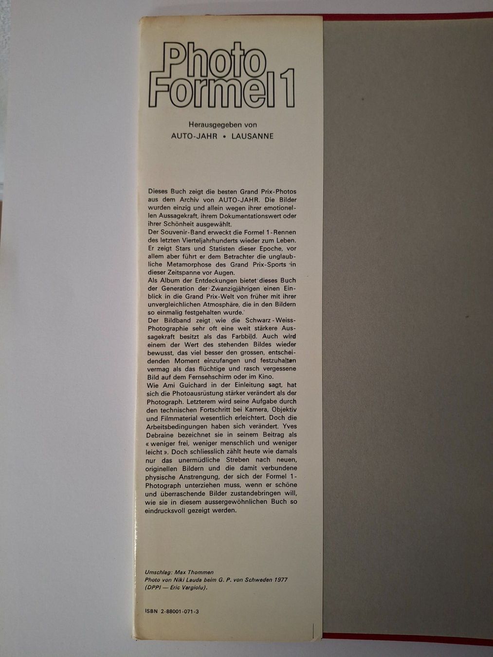Libri: Photo Formel 1 - 1953-1978 – Usato da Reichenburg venduto da AK307 1