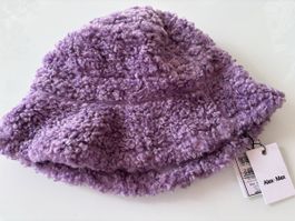 Bucket Hat flauschig flieder Neu & Schal Ab 9.- 