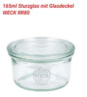 24 Weck Sturzgläser RR80, 165ml, mit Glasdeckel - Neu