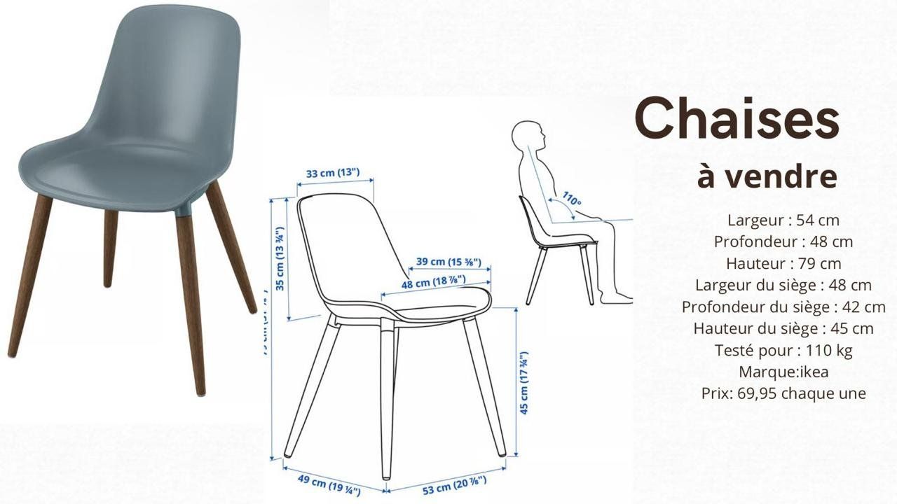 Ikea Sedie: Lot de 4 chaises Ikea – Nuovo (secondo la descrizione) da Genève venduto da off_rr69