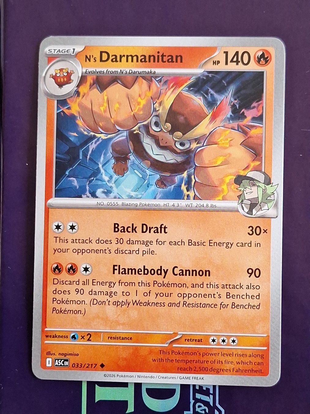 Pokémon Carte collezionabili: N's Darmanitan - Pokemon Ascended Heroes – Usato da Altstätten SG venduto da GGsGameshop