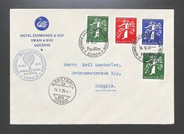 1939 Satzbrief Landesaustellung deutsch BALLONWETTFLIEGEN