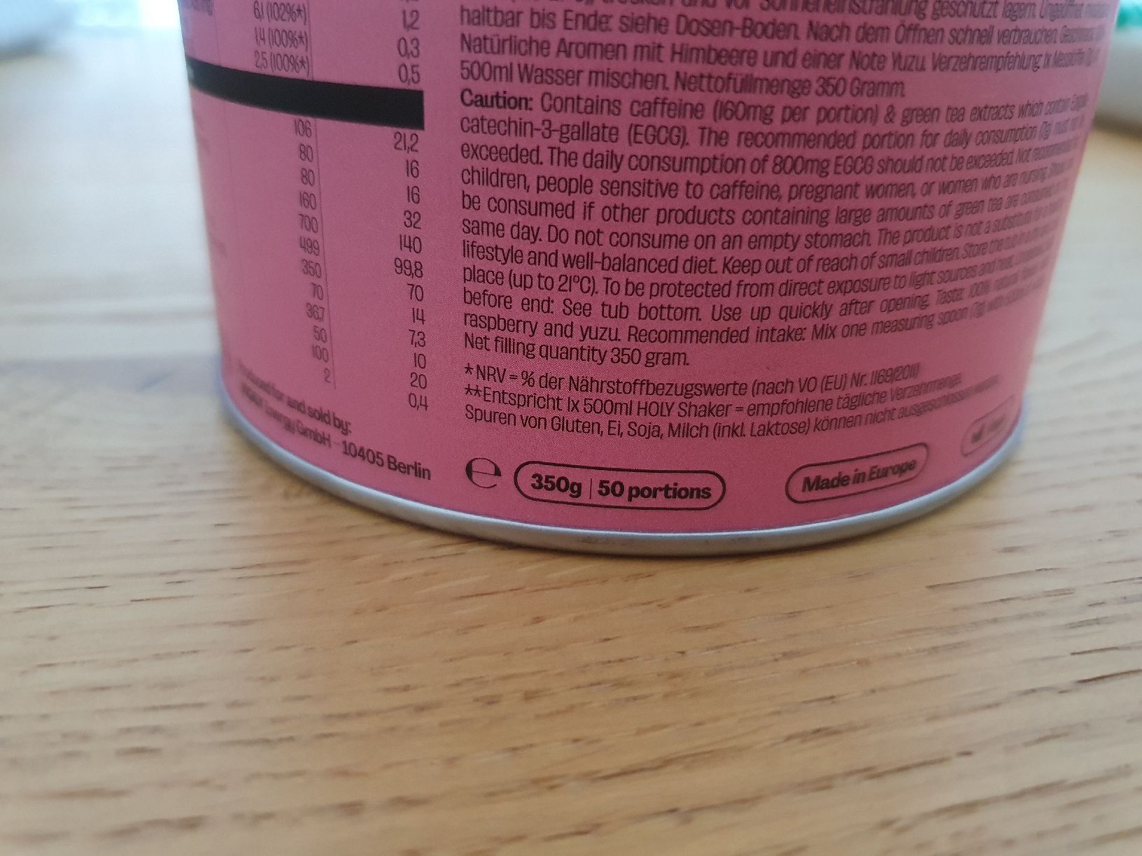 Lebensmittel & Spezialitäten: HOLY Energy Drink Pulver Raspberry Yuzu – Gebraucht aus Moosseedorf von Sonnenschein.. 1