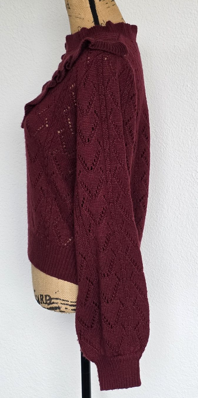 Maglioni & Felpe: Schöner, warmer Pullover von Divided, Grösse S, Weinrot. – Usato da Rheinsulz venduto da Gilea 2