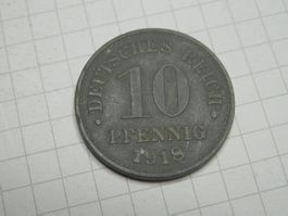 Deutschland 10 Pfennig, 1918 Zink / nicht magnetisch