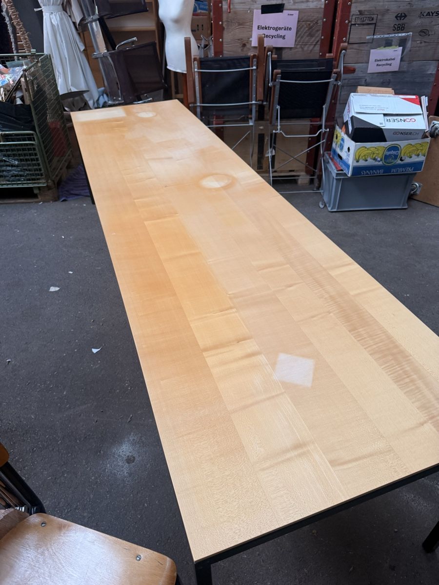 Tische: Arbeitstisch, Ateliertisch - 300 cm - Industrie-Look – Gebraucht aus Wildegg von KramerBeni 6