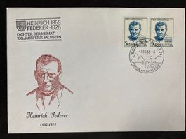 Schweiz 1966 Sonderstempel Heinrich Federer Sachseln + 2xPP