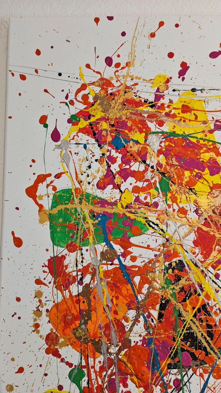 Gemälde: Tableau abstrait moderne, couleurs vives et éclatantes. – Neu (gemäss Beschreibung) aus Le Locle von fab_c9hh 3