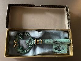 Antiker Korkenzieher aus Messing und Bronze