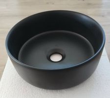 Aufsatzwaschbecken schwarz rund NEU / Durchm. 32 x 11.5 cm