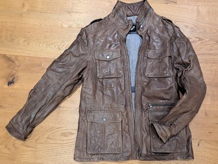 Jilani Collection Lederjacke (Braun, Grösse 54)