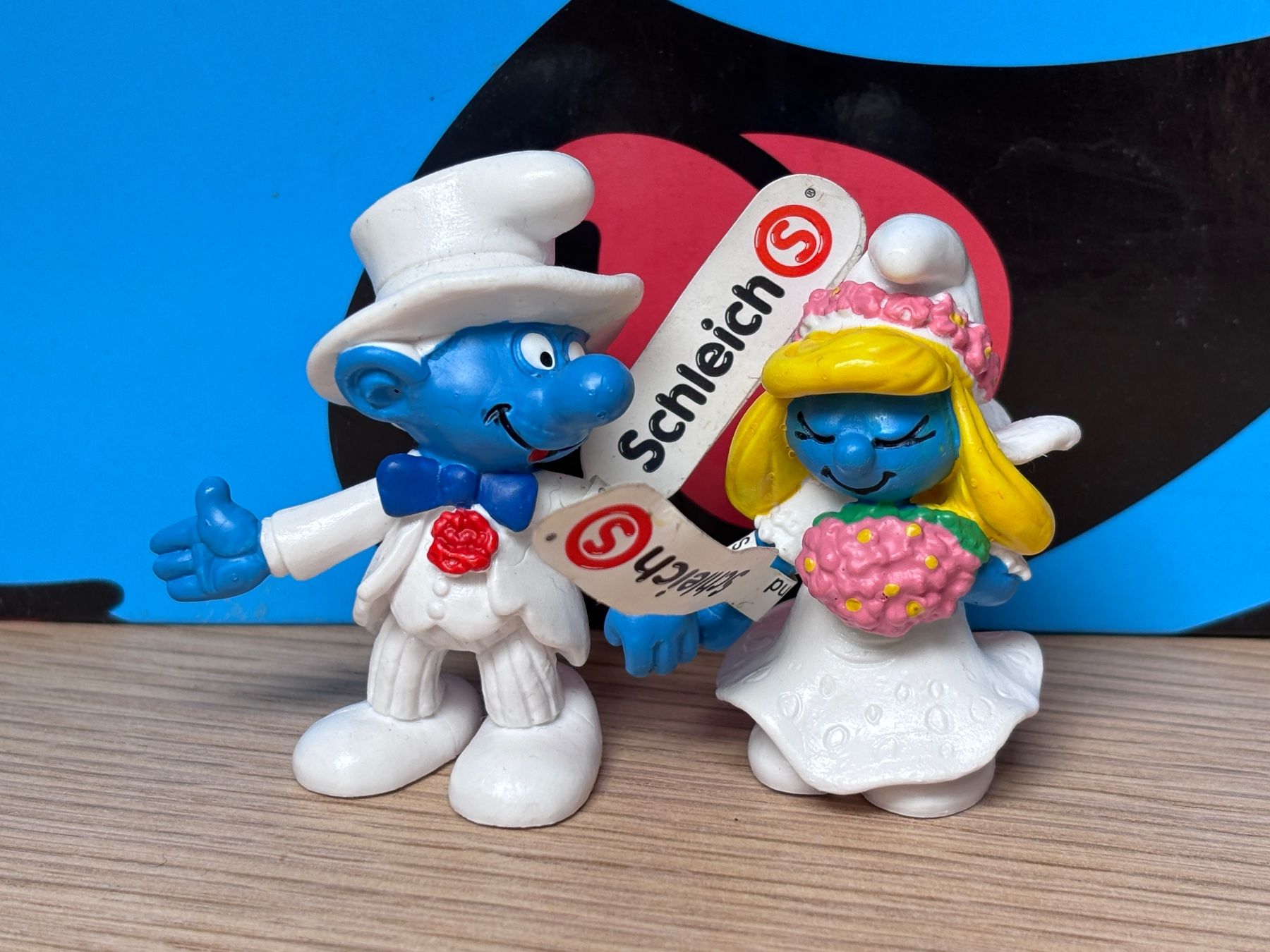 Schleich Statuette: Schlümpfe-Hochzeit / Ehepaar – Nuovo (secondo la descrizione) da Lyss venduto da Duckszone