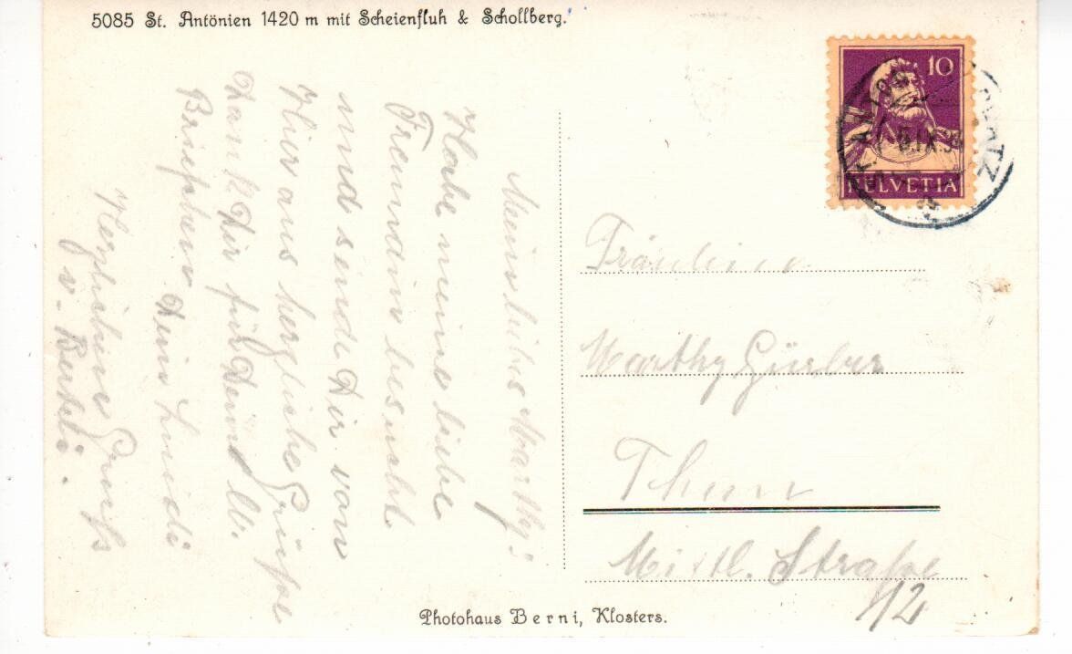 Cartoline postali: St. Antönien – Usato da Wolhusen venduto da Curver9 1