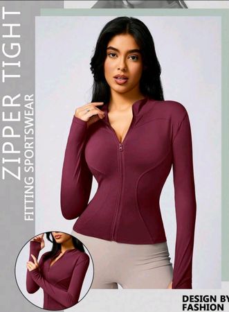 Sport- / Trainingsjacke SlimFit │ M │ Beere / Burgund