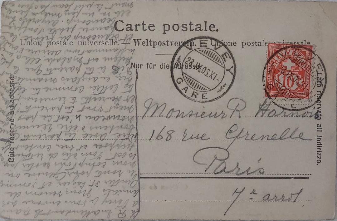 Cartoline postali: BLONAY - Le Château - 1906 – Usato da Delémont venduto da Domdom1 1