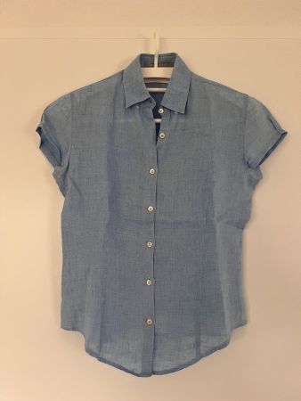 ROBERT FRIEDMAN Blouse (Damen)/Leinen/Grösse S/hellbblau