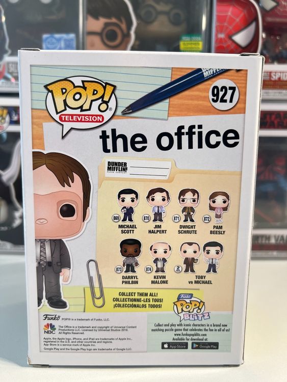 Funko Pop! Television: The Office - Dwight Schrute As Recyclops #1015 Convention Exclusive Box Conditie 7 5 10