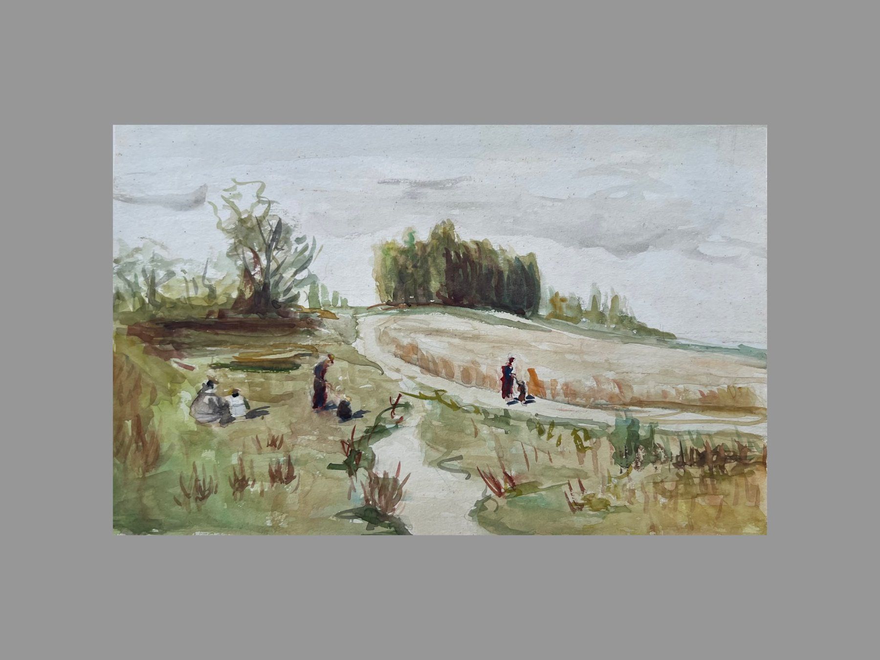 Dipinti: K. Eggnauer - Sommerzeit Aquarell – Usato da Wohlenschwil venduto da Amadeus-Auctions