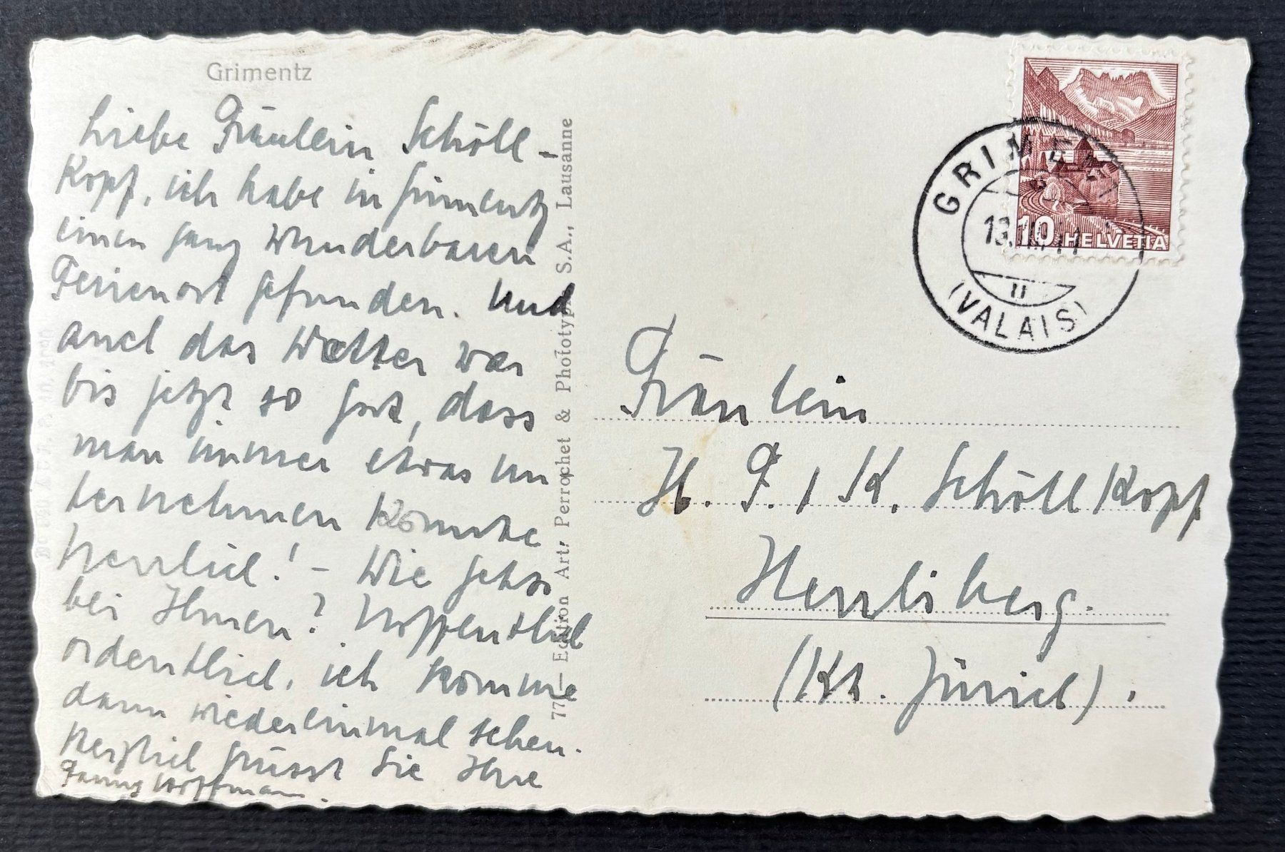 Ansichtskarten: GRIMENTZ – Gebraucht aus Ostermundigen von Kari1937 1