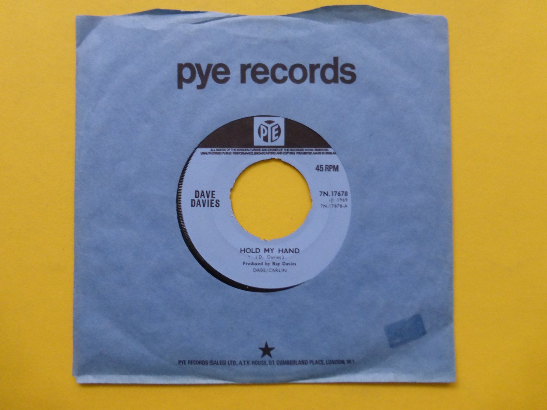 Dischi in vinile: Dave Davies – Hold My Hand – Usato da Zürich venduto da Swiss57