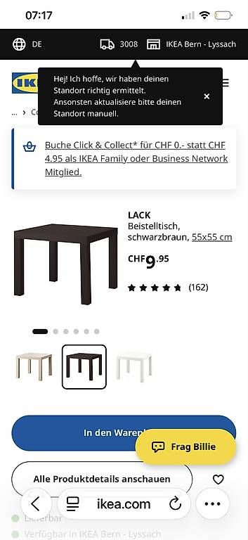 Tavoli: Beistelltisch schwarz von IKEA – Usato da Bern venduto da a_a_cv2l 3