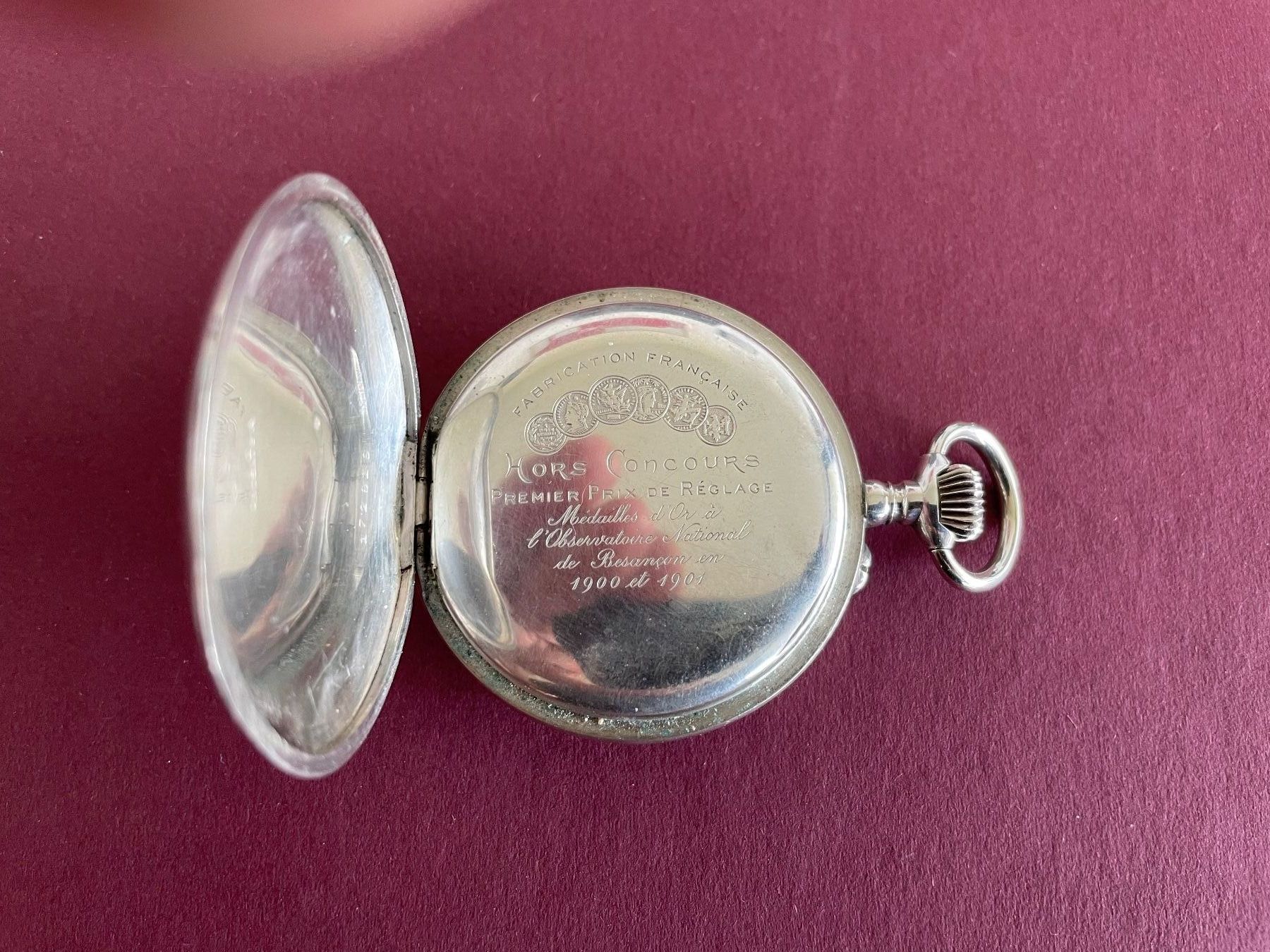 Orologi: Antike Silber "Chronometre Officiel" 1900. – Usato da Zürich venduto da Bigminh 2