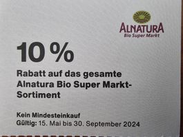 ALNATURA Gutschein 10%
