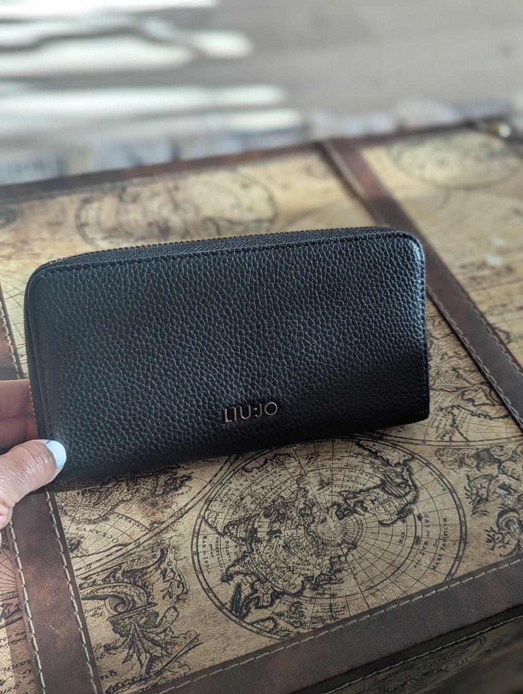 Liu Jo Portamonete: Liu Jo Wallet, Black Leather – Usato da Schlieren venduto da maseam 1