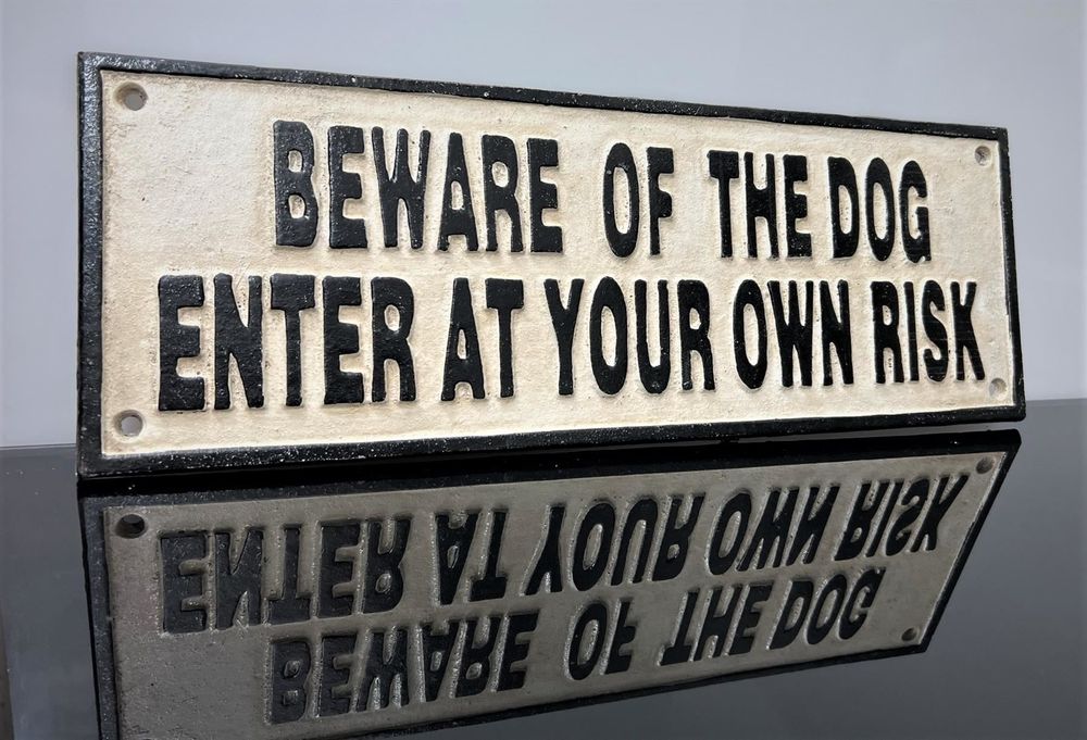 2 Warnschilder 'Vorsicht Hund' - Robuste Eisenschilder Für Gartenzaun