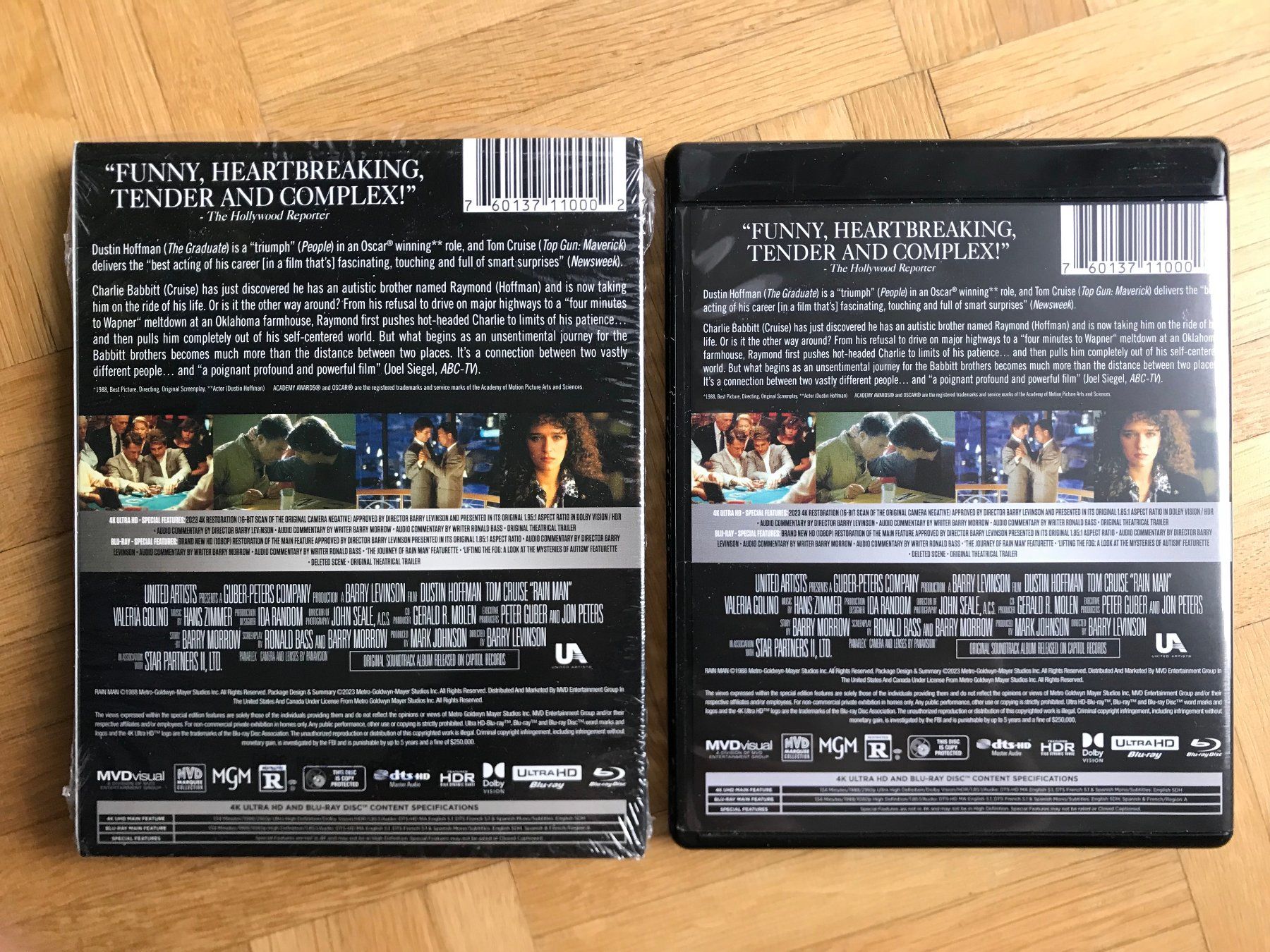 Alle DVDs: Rain Man - mit Slipcover - 4K UHD + Blu-ray – Neu (gemäss Beschreibung) aus Zürich von Malcom 2