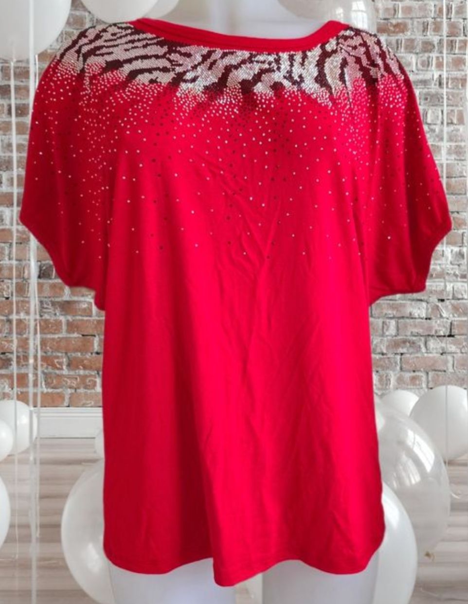 T-Shirts: Rotes Glitzer-Shirt, Grösse S/M, neu – Neu (gemäss Beschreibung) aus Sursee von Aniri 3