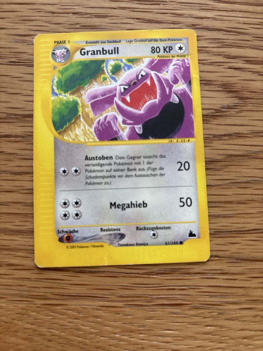 Pokémon Carte collezionabili: Pokemon, Granbull, Skyridge – Usato da Zürich venduto da el_marcel