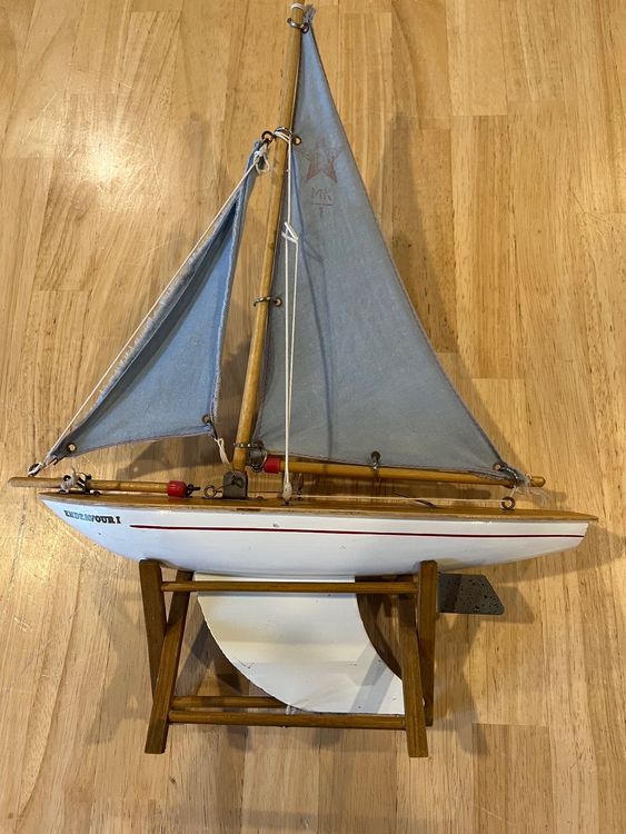 Segelschiff-Modell „Americas Cup Yacht Colombia“ – Handgefertigt, 173 X 23 X 166,5 Cm