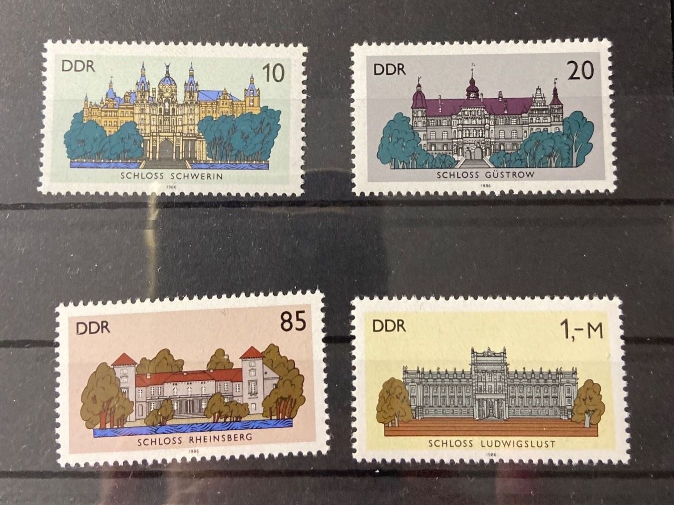 Tutti i francobolli: DDR 1986 Schlösser ** – Usato da Wil SG venduto da fva01