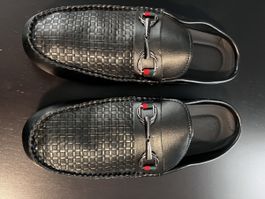 Schwarze Herren Slipper Gr. 41 muster wie Cucci