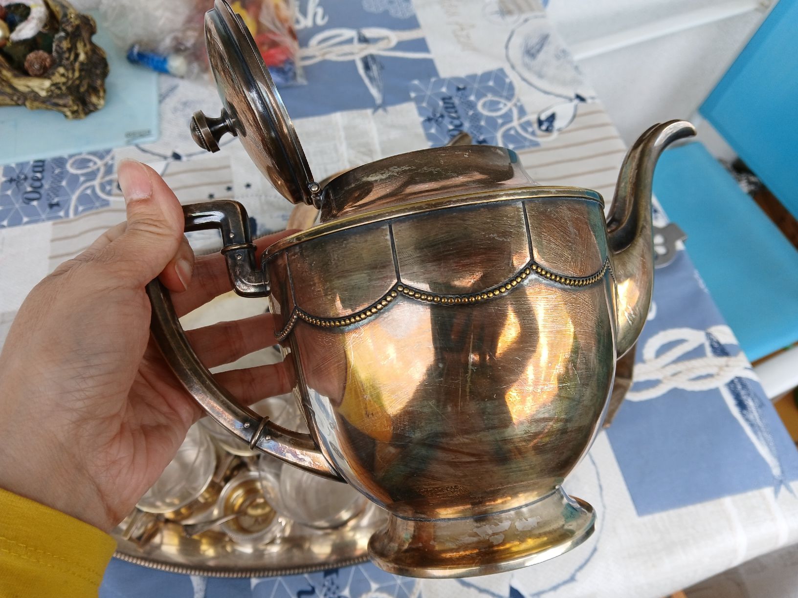 Set di piatti: Vintage silver plated Tea Set with Tray – Usato da Dübendorf venduto da rol_fm6d 3