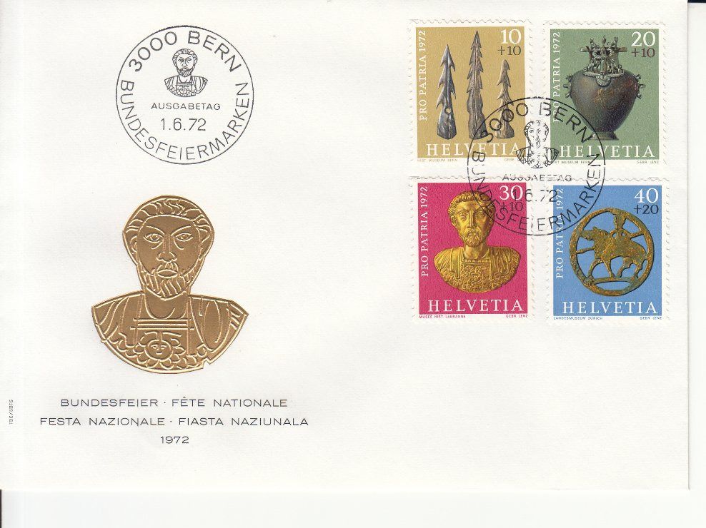 Alle Briefmarken: SBK B154 - B157 FDC – Gebraucht aus Bürglen TG von StampGraf