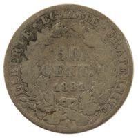 Frankreich 1881 50 Centimes Silber