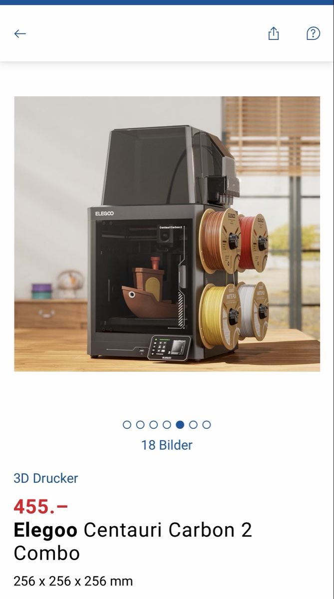 Elegoo Imprimante 3D: 3D Drucker Elegoo Centauri Carbon 2 Combo 256x256x256mm – Neuf (Voir description) à Heimberg par cmfr84 8
