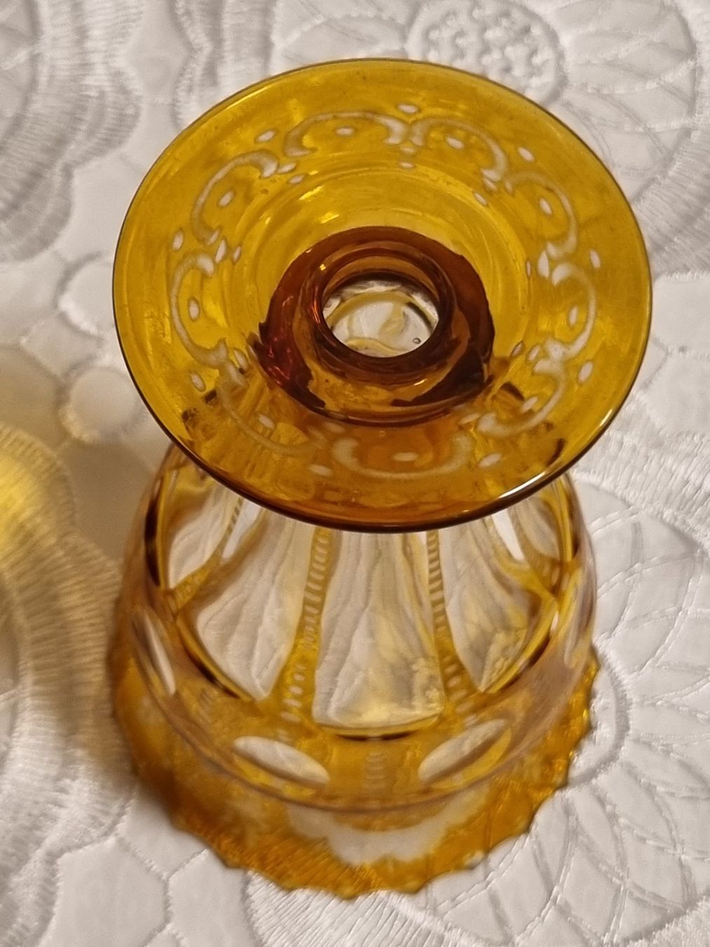 Vasi & Recipienti: Antike böhmische Vase, 19. Jh., bernsteinfarben – Usato da Scharnachtal venduto da devin03 8