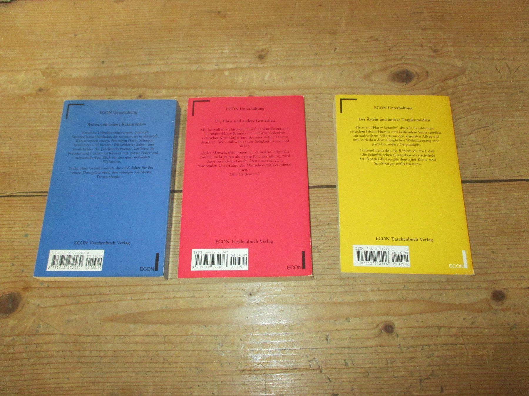 Livres: Hermann Harry Schmitz: 3 Bücher – D'occasion à Flims - Dorf par Stagediver 1