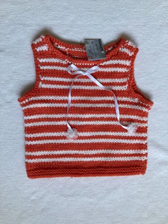 Ärmelloser Pullover in Grösse 74/80 NEU