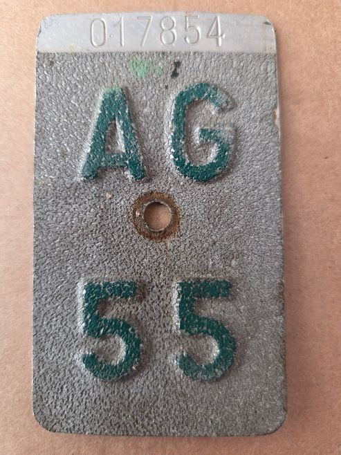 Sachs Ecriteaux: Velonummer AG 55 plaque Velo – D'occasion à Schenkon par Uhu007