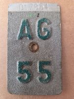 Velonummer AG 55 plaque Velo