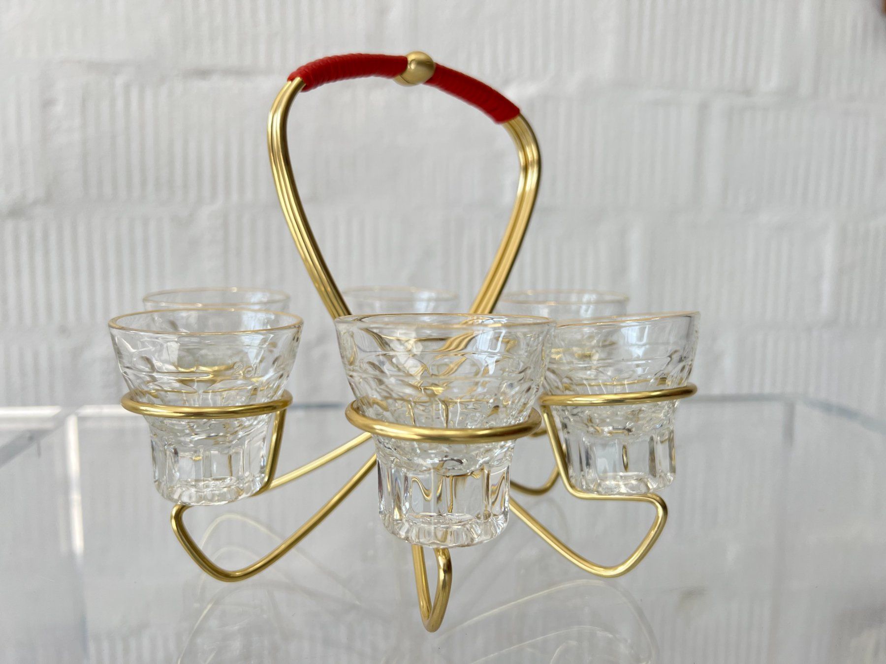 Bicchieri: Vintage Gläser-Set mit Halter – Usato da Walzenhausen venduto da stilvollwohnen 5