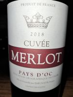 Merlot pays d'oc cuvée 2018